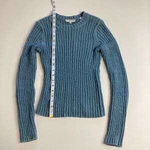 Vince Women’s Ribbed Crew Neck Sweater Size XXS Blue